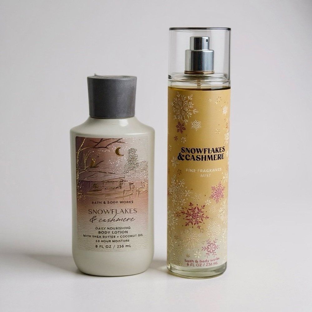 Bath and Body Works Snowflakes and Cashmere Body Care Gift Set NWT
